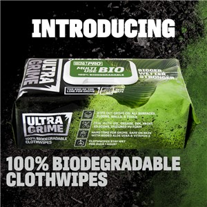 ULTRA GRIME MULTI-USE BIODEGRADABLE WIPES (GREEN) 100no