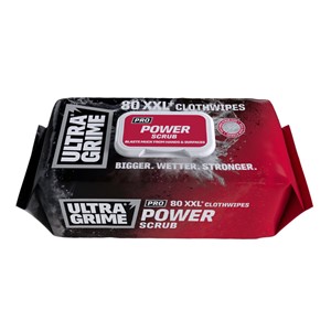 ULTRA GRIME POWER SCRUB WIPES (RED) 80no