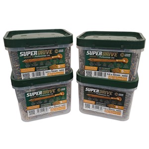 SUPER DRIVE SCREW CSK PZ2 ZYP (TUB 1000no) 5.0x50mm