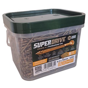 SUPER DRIVE SCREW CSK PZ2 ZYP (TUB 1000no) 5.0x80mm